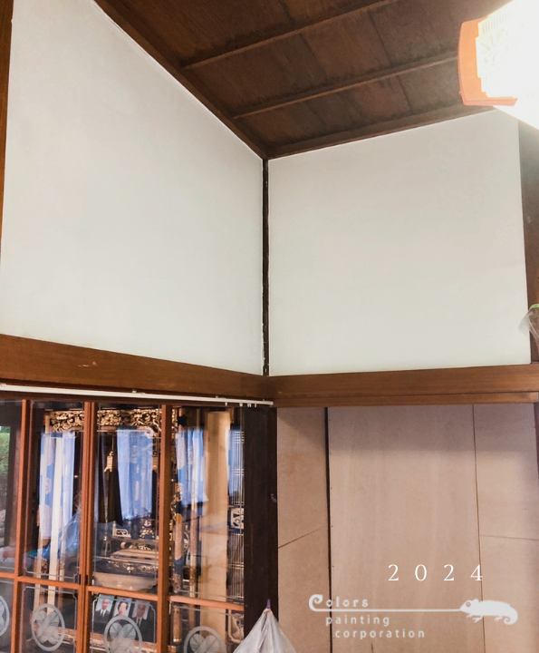 ★漆喰壁　修復　地震の爪痕3