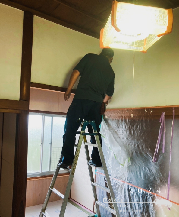 ★漆喰壁　修復　地震の爪痕2